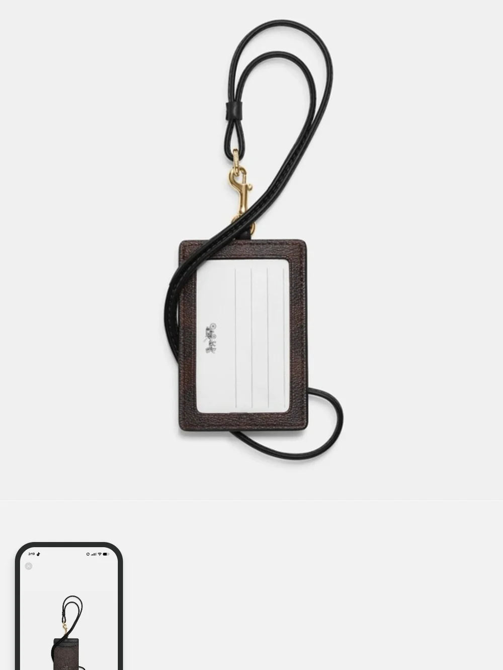 Coach Card Holder & Lanyard in Signature Canvas/Brown